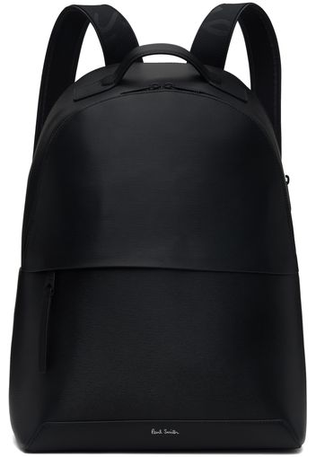 Paul Smith Black Embossed Leather Backpack