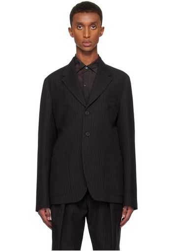 Paul Smith Black Wool Cotton Blend Blazer