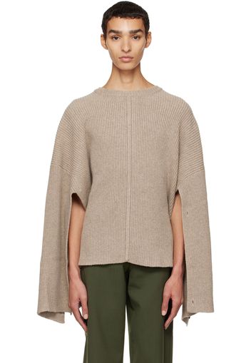 Peter Do Beige Cape Sweater