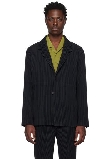 Homme Plissé Issey Miyake Black Wool Like Light Blazer