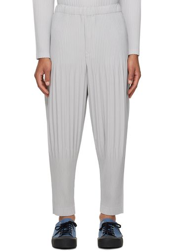 HOMME PLISSÉ ISSEY MIYAKE Gray Basics Trousers