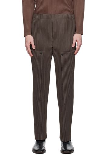 HOMME PLISSÉ ISSEY MIYAKE Brown Unfold Trousers