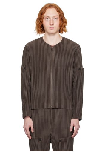 HOMME PLISSÉ ISSEY MIYAKE Brown Unfold Sweater