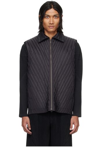 HOMME PLISSÉ ISSEY MIYAKE Black Padded Pleats Vest