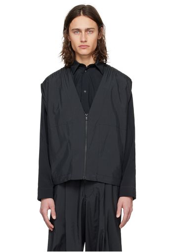 HOMME PLISSÉ ISSEY MIYAKE Black Cascade Vest