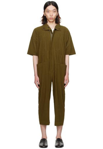 HOMME PLISSÉ ISSEY MIYAKE Khaki Pleats Bottoms Jumpsuit