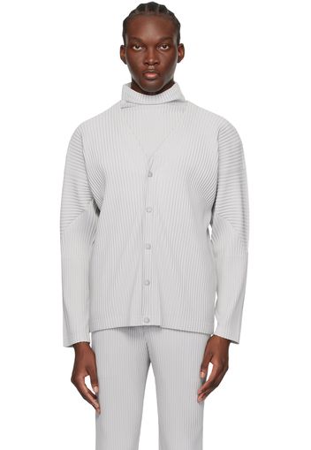 HOMME PLISSÉ ISSEY MIYAKE Gray Basics Cardigan