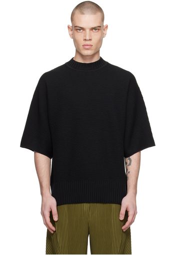 HOMME PLISSÉ ISSEY MIYAKE Black Rustic Sweater