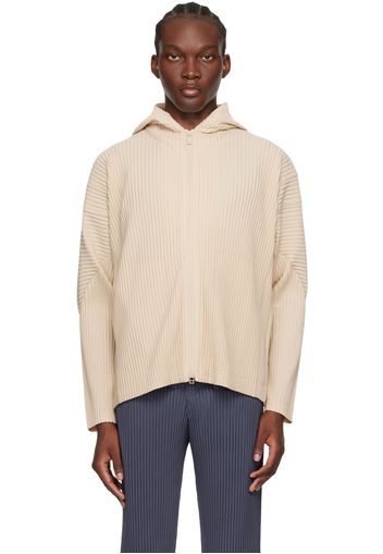 HOMME PLISSÉ ISSEY MIYAKE Beige Monthly Color April Hoodie