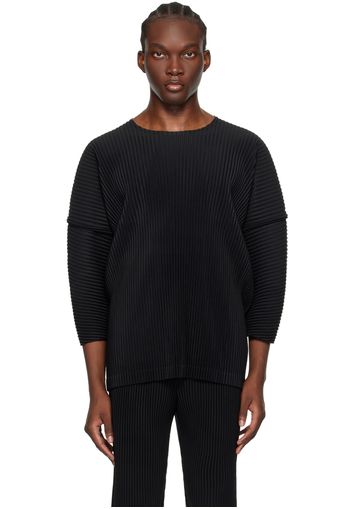 HOMME PLISSÉ ISSEY MIYAKE Black Monthly Color April Long Sleeve T-Shirt