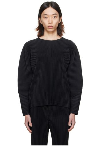 HOMME PLISSÉ ISSEY MIYAKE Black Monthly Color January Long Sleeve T-Shirt