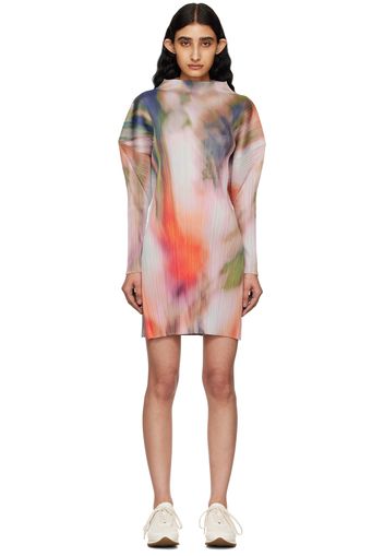 PLEATS PLEASE ISSEY MIYAKE Multicolor Turnip & Spinach Minidress