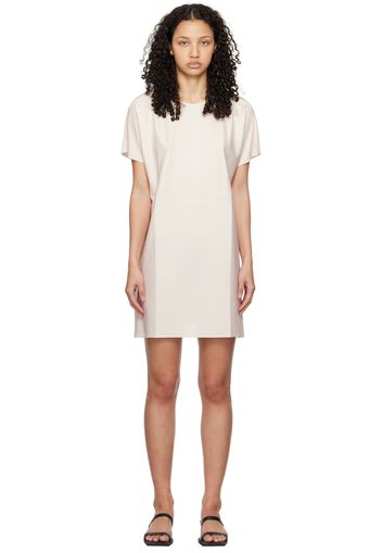 PLEATS PLEASE ISSEY MIYAKE Beige A-Poc Minidress