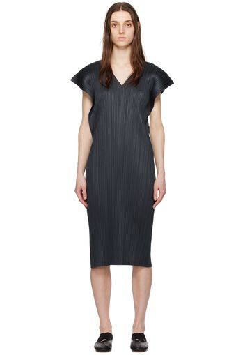 PLEATS PLEASE ISSEY MIYAKE Gray Monthly Colors March Midi Dress