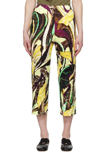 PLEATS PLEASE ISSEY MIYAKE Yellow Tardivo Trousers