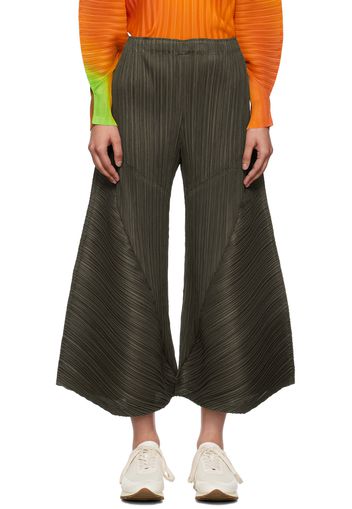 PLEATS PLEASE ISSEY MIYAKE Khaki Thicker Bottoms 2 Trousers