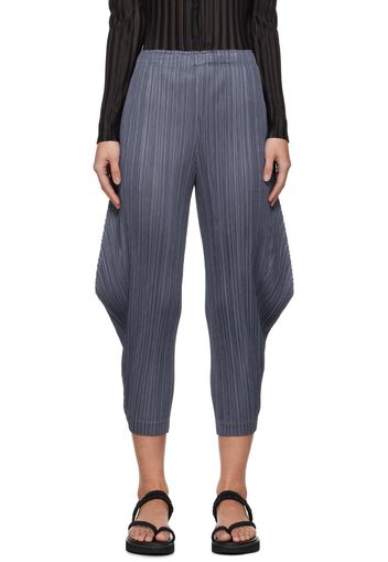 PLEATS PLEASE ISSEY MIYAKE Gray Thicker Bottoms 1 Trousers