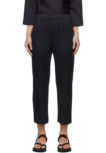 PLEATS PLEASE ISSEY MIYAKE Black Thicker Bottoms 1 Trousers