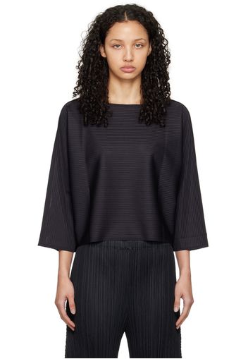 PLEATS PLEASE ISSEY MIYAKE Black A-Poc Long Sleeve T-Shirt