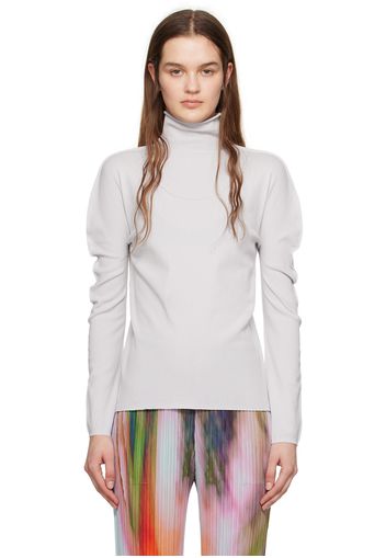 PLEATS PLEASE ISSEY MIYAKE Gray A-Poc Turtleneck