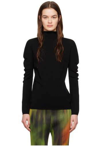 PLEATS PLEASE ISSEY MIYAKE Black A-Poc Turtleneck