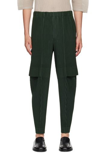 HOMME PLISSÉ ISSEY MIYAKE Green Elasticized Cargo Pants