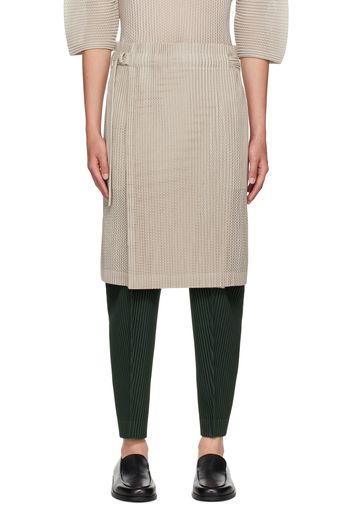 HOMME PLISSÉ ISSEY MIYAKE Gray Light Mesh Skirt