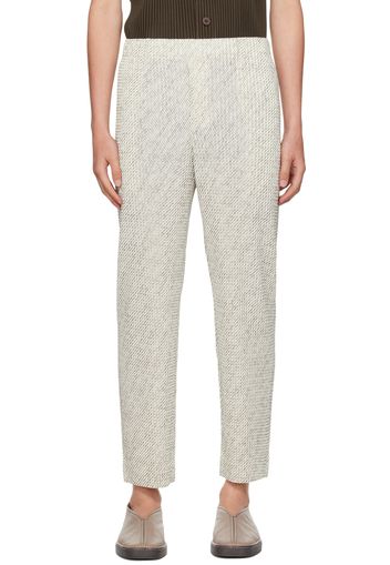 HOMME PLISSÉ ISSEY MIYAKE Off-White Diagonals Trousers