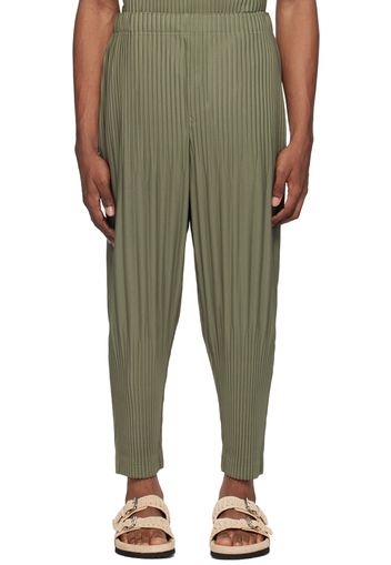 HOMME PLISSÉ ISSEY MIYAKE Green Color Pleats Trousers