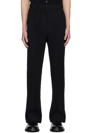 HOMME PLISSÉ ISSEY MIYAKE Black Pleats Bottoms 1 Trousers