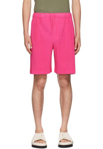 HOMME PLISSÉ ISSEY MIYAKE Pink Colorful Pleats Shorts