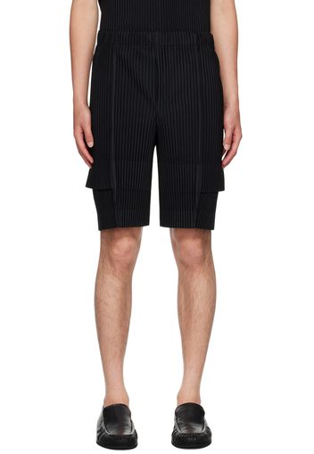 HOMME PLISSÉ ISSEY MIYAKE Black Cargo Shorts