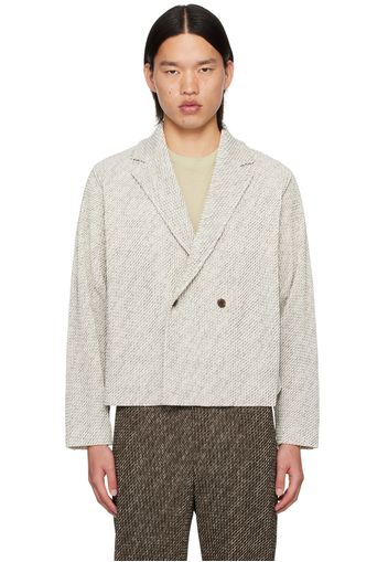 HOMME PLISSÉ ISSEY MIYAKE Off-White Diagonals Blazer