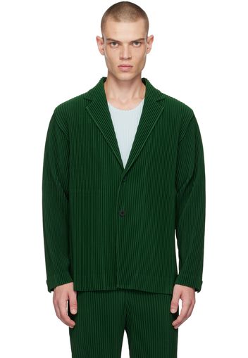 HOMME PLISSÉ ISSEY MIYAKE Green Tailored Pleats 1 Blazer