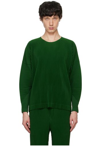 HOMME PLISSÉ ISSEY MIYAKE Green Monthly Colors August Long Sleeve T-Shirt