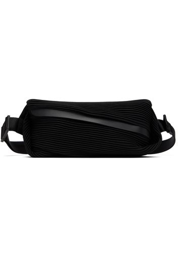 PLEATS PLEASE ISSEY MIYAKE Black Bias Pleats Waist Pouch