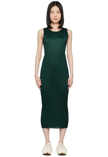 PLEATS PLEASE ISSEY MIYAKE Green New Colorful Basics 3 Midi Dress