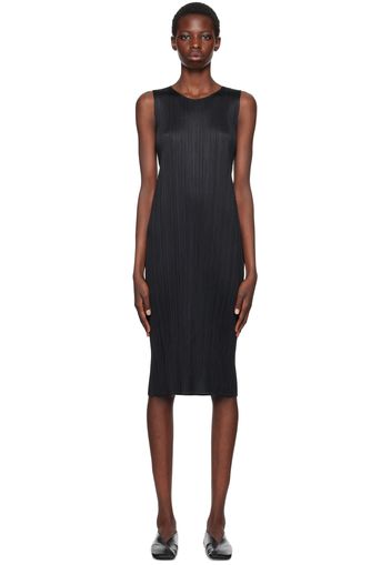 PLEATS PLEASE ISSEY MIYAKE Black Monthly Colors July Midi Dress