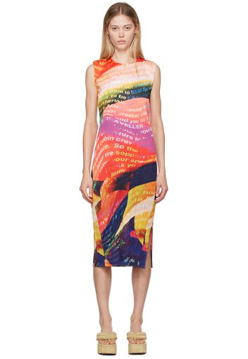 PLEATS PLEASE ISSEY MIYAKE Orange Voyager Midi Dress