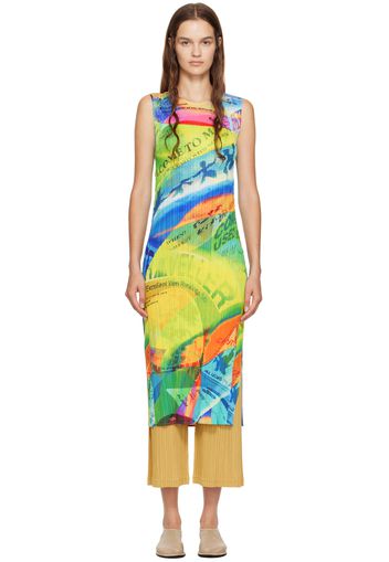 PLEATS PLEASE ISSEY MIYAKE Multicolor Voyager Midi Dress