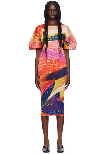 PLEATS PLEASE ISSEY MIYAKE Multicolor Voyager Midi Dress