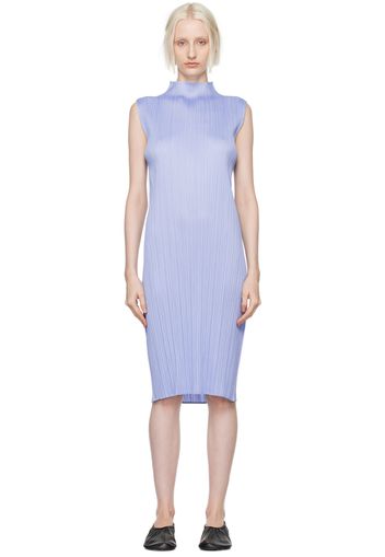 PLEATS PLEASE ISSEY MIYAKE Blue Monthly Colors August Midi Dress