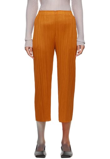 PLEATS PLEASE ISSEY MIYAKE Orange Monthly Colors April Trousers