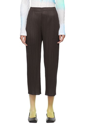 PLEATS PLEASE ISSEY MIYAKE Black Monthly Colors April Trousers