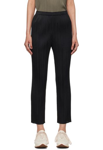 PLEATS PLEASE ISSEY MIYAKE Black Pleated Trousers