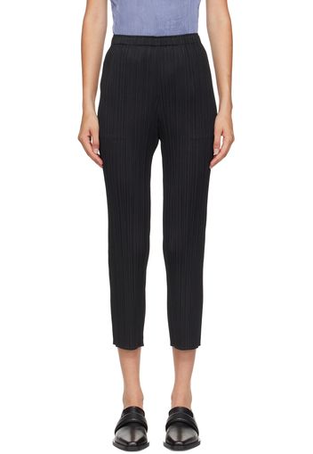 PLEATS PLEASE ISSEY MIYAKE Black Monthly Colors July Trousers