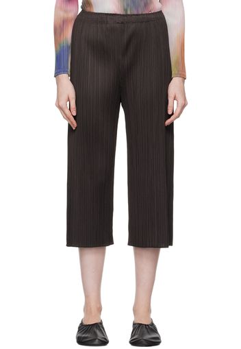 PLEATS PLEASE ISSEY MIYAKE Black Monthly Colors August Trousers