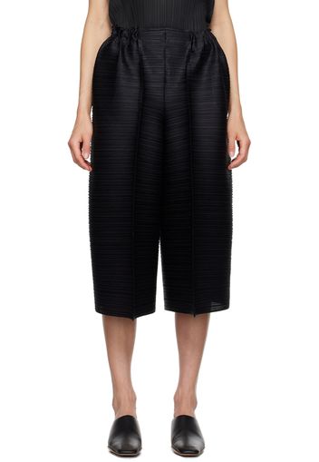 PLEATS PLEASE ISSEY MIYAKE Black Thicker Bounce Trousers