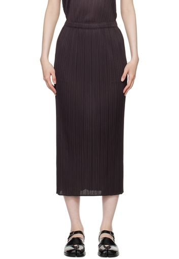 PLEATS PLEASE ISSEY MIYAKE Black Monthly Colors April Midi Skirt