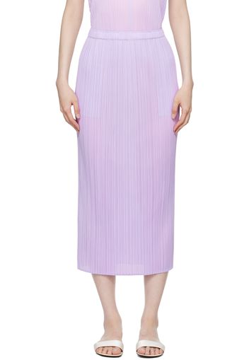 PLEATS PLEASE ISSEY MIYAKE Purple Monthly Colors April Midi Skirt